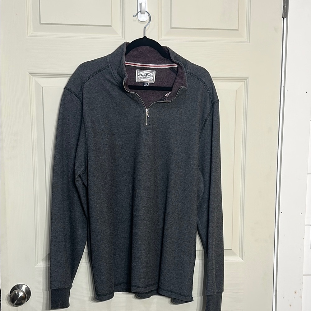 Men's Gray Zip-Up Sweater